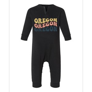 Oregon Retro Waves Infant Fleece One Piece