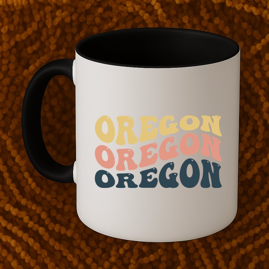 Oregon Retro Waves Mug