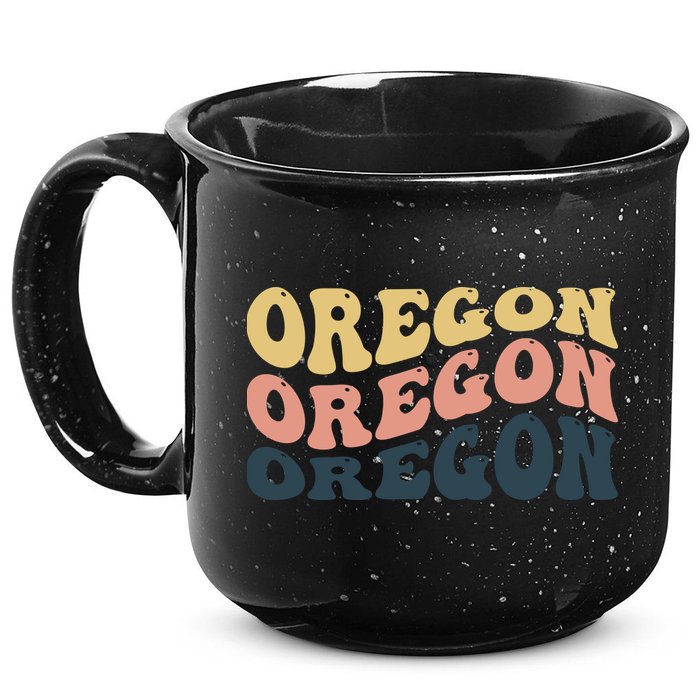Oregon Retro Waves 15oz Campfire Ceramic Mug