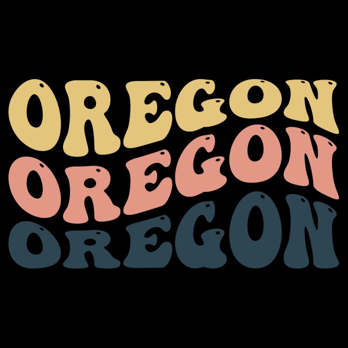Oregon Retro Waves Magnet
