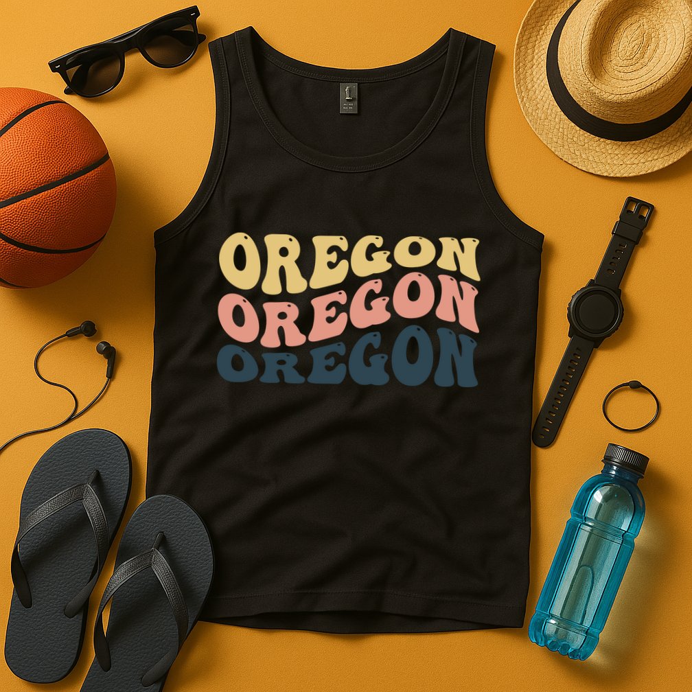 Oregon Retro Waves Tank Top