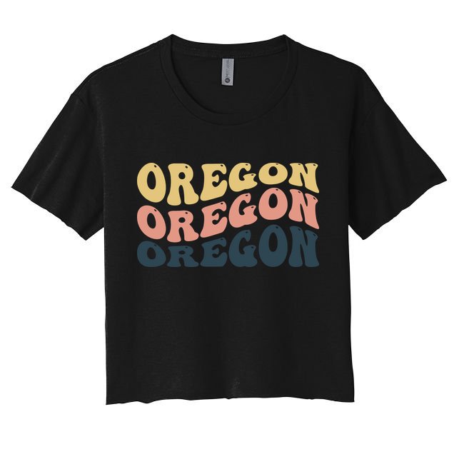 Oregon Retro Waves Crop Top