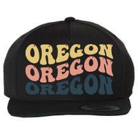Oregon Retro Waves Wool Snapback Cap
