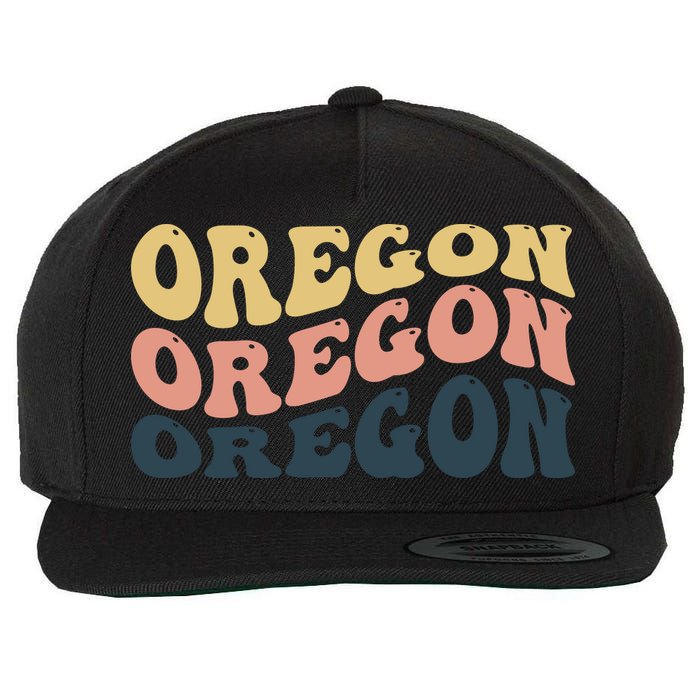 Oregon Retro Waves Wool Snapback Cap
