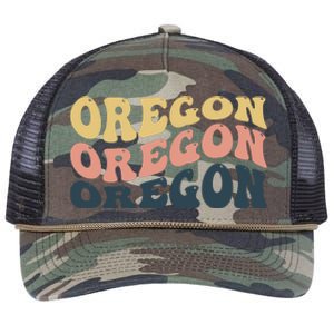 Oregon Retro Waves Retro Rope Trucker Hat Cap