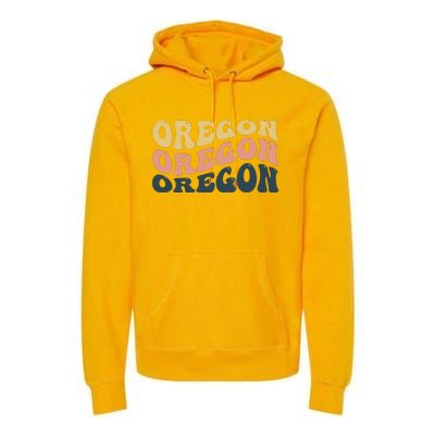 Oregon Retro Waves Premium Hoodie