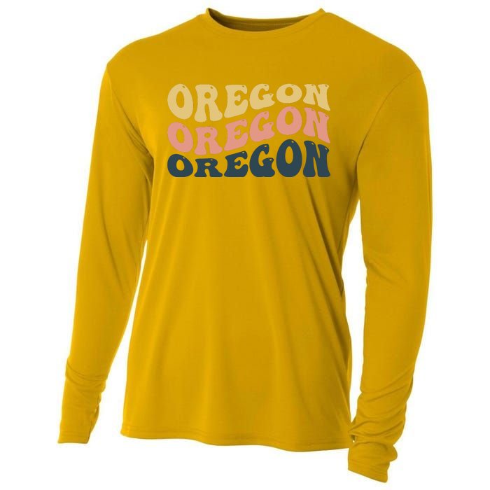 Oregon Retro Waves Cooling Performance Long Sleeve Crew