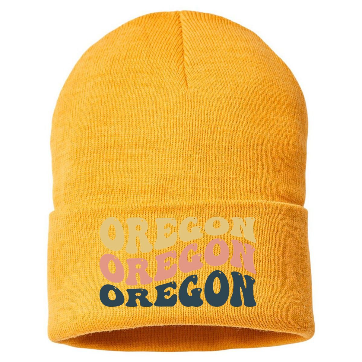 Oregon Retro Waves Sustainable Knit Beanie