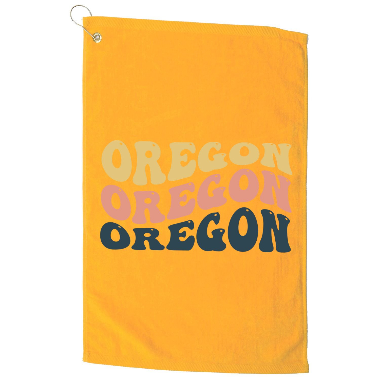 Oregon Retro Waves Golf Towel
