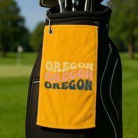 Oregon Retro Waves Golf Towel