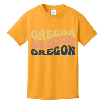 Oregon Retro Waves Kids T-Shirt