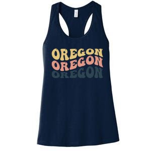 Oregon Retro Waves Women's Racerback Tank