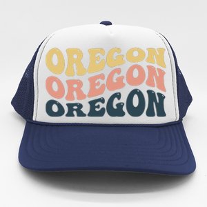 Oregon Retro Waves Trucker Hat