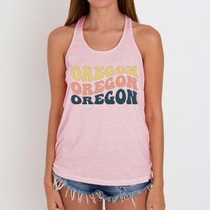 Oregon Retro Waves Women's Knotted Racerback Tank