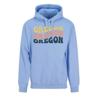 Oregon Retro Waves Unisex Surf Hoodie