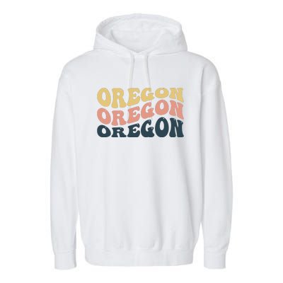 Oregon Retro Waves Garment-Dyed Fleece Hoodie