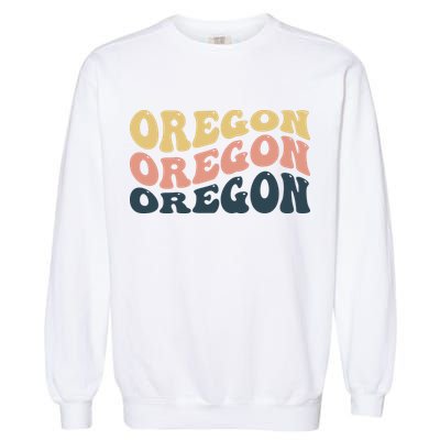 Oregon Retro Waves Garment-Dyed Sweatshirt