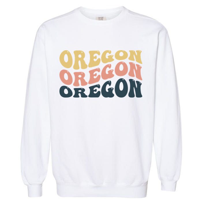 Oregon Retro Waves Garment-Dyed Sweatshirt