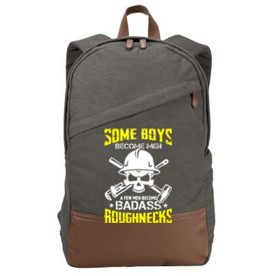 Oil Rig Worker Badass Roughneck Oilfield Worker Driller Cotton Canvas Backpack