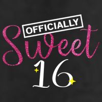 Officially Sweet 16 | Sixteenth Birthday Teen Girl Gift 7 Panel Mesh Trucker Snapback Hat