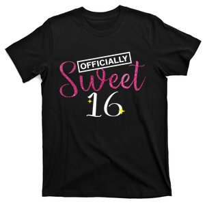 Officially Sweet 16 | Sixteenth Birthday Teen Girl Gift T-Shirt