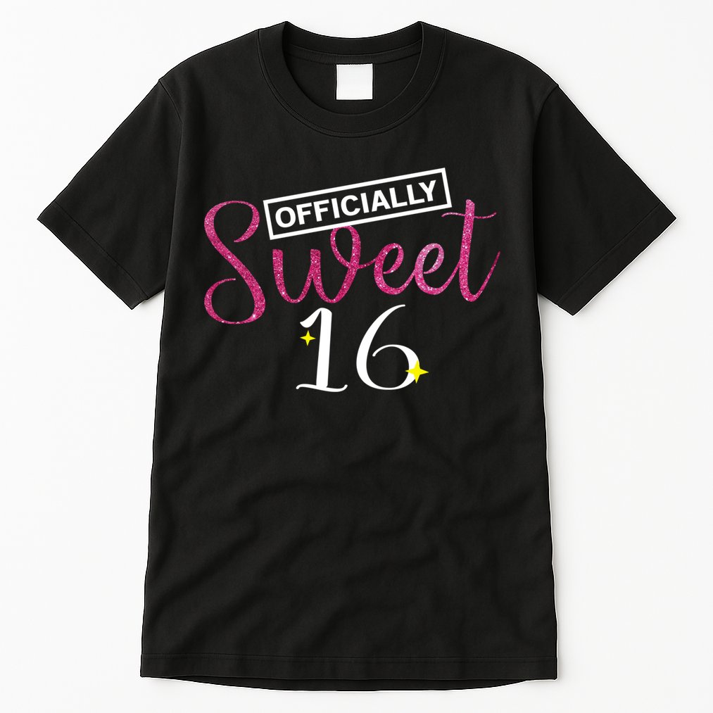 Officially Sweet 16 | Sixteenth Birthday Teen Girl Gift Tall T-Shirt