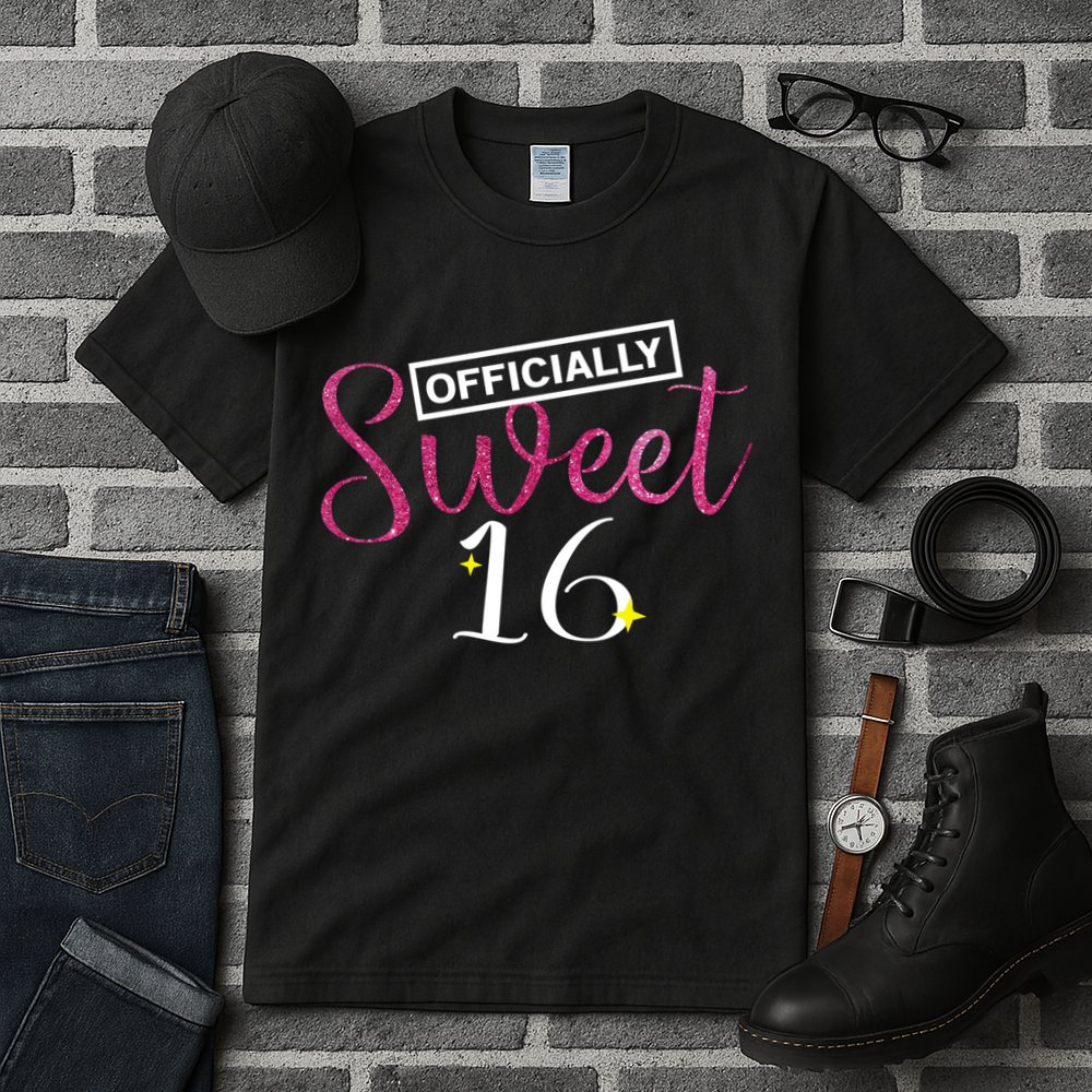 Officially Sweet 16 | Sixteenth Birthday Teen Girl Gift Tall T-Shirt