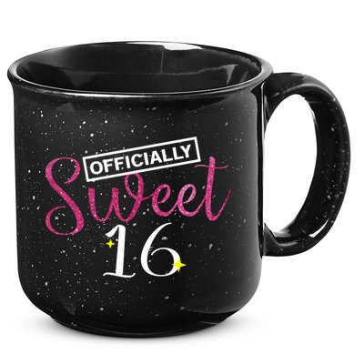 Officially Sweet 16 | Sixteenth Birthday Teen Girl Gift 15oz Campfire Ceramic Mug