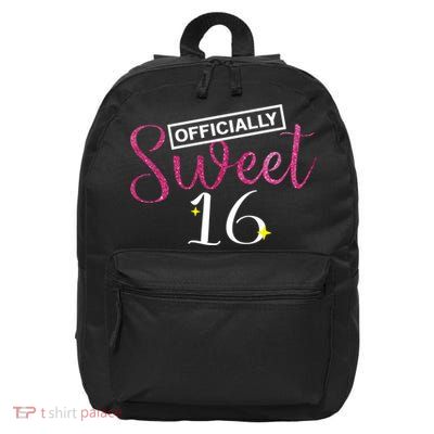 Officially Sweet 16 | Sixteenth Birthday Teen Girl Gift 16 in Basic Backpack