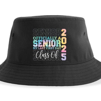 Officially Senior 2025 My Last First Day Class Of 25 Tie Dye Sustainable Bucket Hat