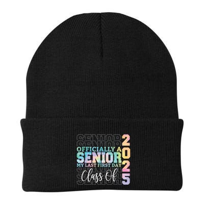 Officially Senior 2025 My Last First Day Class Of 25 Tie Dye Beanie