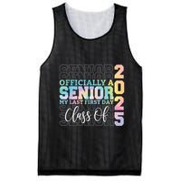 Officially Senior 2025 My Last First Day Class Of 25 Tie Dye Mesh Reversible Basketball Jersey Tank