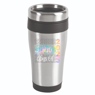 Officially Senior 2025 My Last First Day Class Of 25 Tie Dye 16oz Travel Tumbler