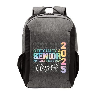 Officially Senior 2025 My Last First Day Class Of 25 Tie Dye Vector Backpack
