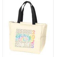 Officially Senior 2025 My Last First Day Class Of 25 Tie Dye Zip Tote Bag