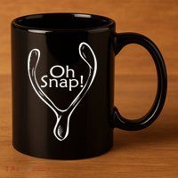 Oh Snap Wishbone 11oz C Handle Ceramic Mug