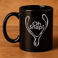Oh Snap Wishbone 11oz C Handle Ceramic Mug