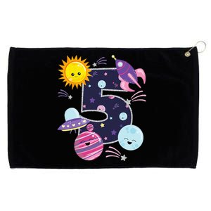 Outer Space 5 Year Old 5th Birthday Party Space Theme Grommeted Golf Towel