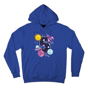 Outer Space 5 Year Old 5th Birthday Party Space Theme Hoodie