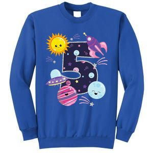 Outer Space 5 Year Old 5th Birthday Party Space Theme Sweatshirt