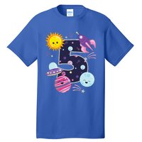 Outer Space 5 Year Old 5th Birthday Party Space Theme Tall T-Shirt