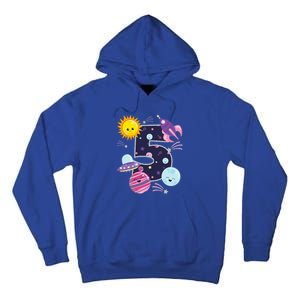 Outer Space 5 Year Old 5th Birthday Party Space Theme Tall Hoodie