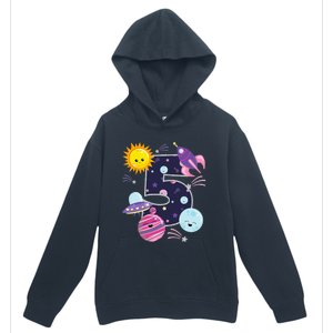 Outer Space 5 Year Old 5th Birthday Party Space Theme Urban Pullover Hoodie