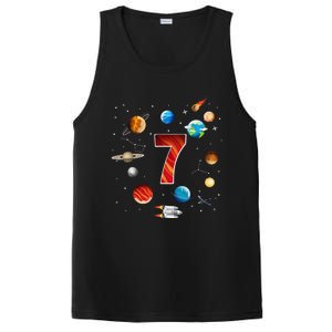 Outer Space 7 Years Old 7th Birthday Planets Astronaut PosiCharge Competitor Tank