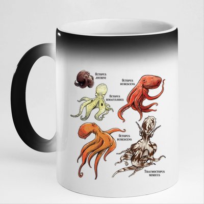 Octopus Sea Animals Species 11oz Black Color Changing Mug