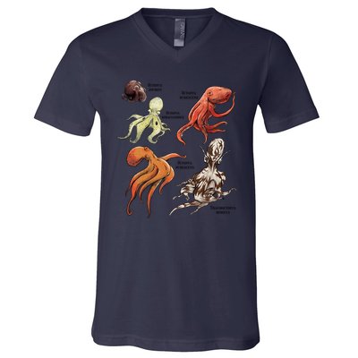 Octopus Sea Animals Species V-Neck T-Shirt