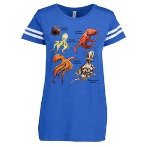 Octopus Sea Animals Species Enza Ladies Jersey Football T-Shirt