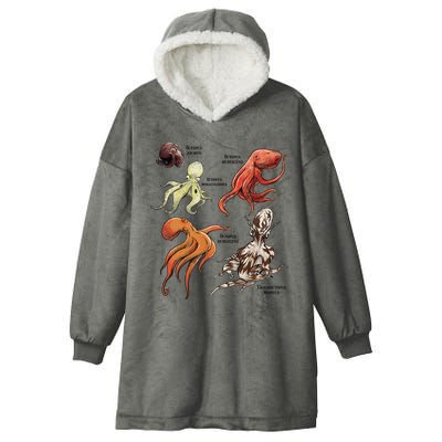 Octopus Sea Animals Species Hooded Wearable Blanket