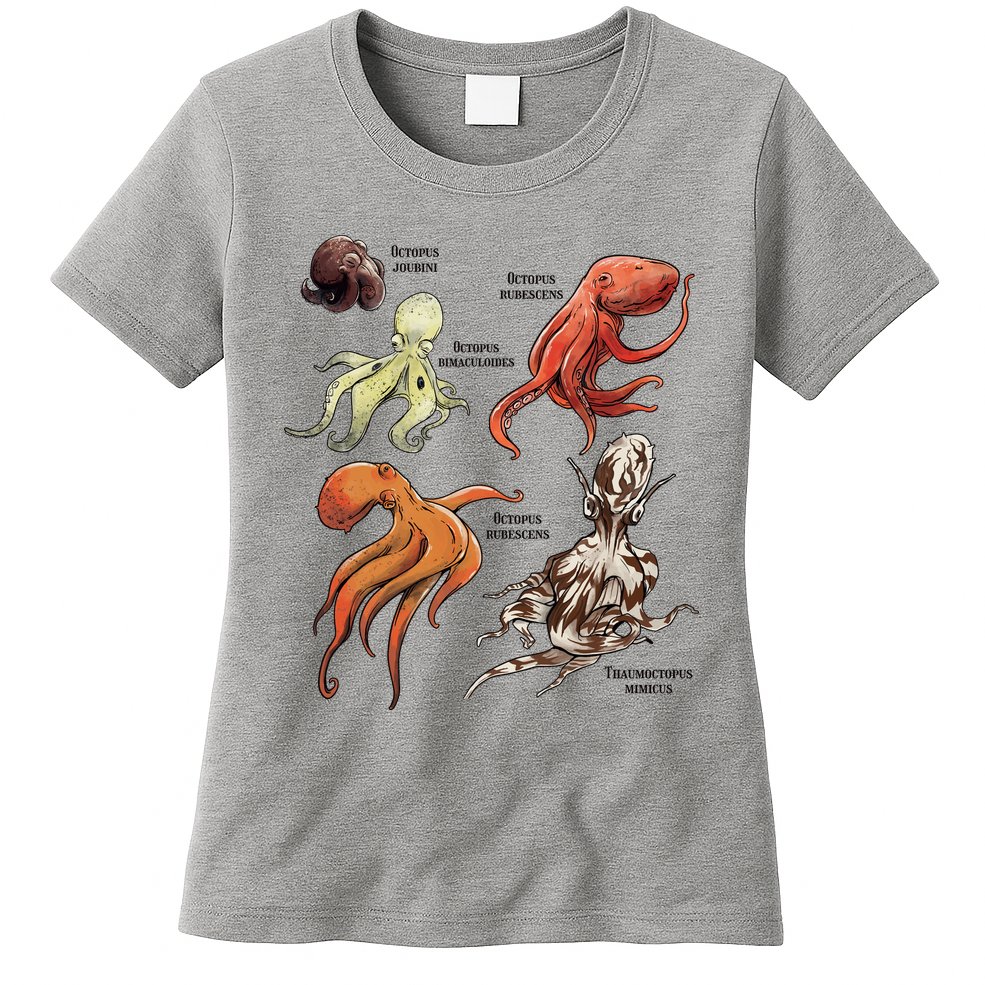 Octopus Sea Animals Species Womens T-Shirt