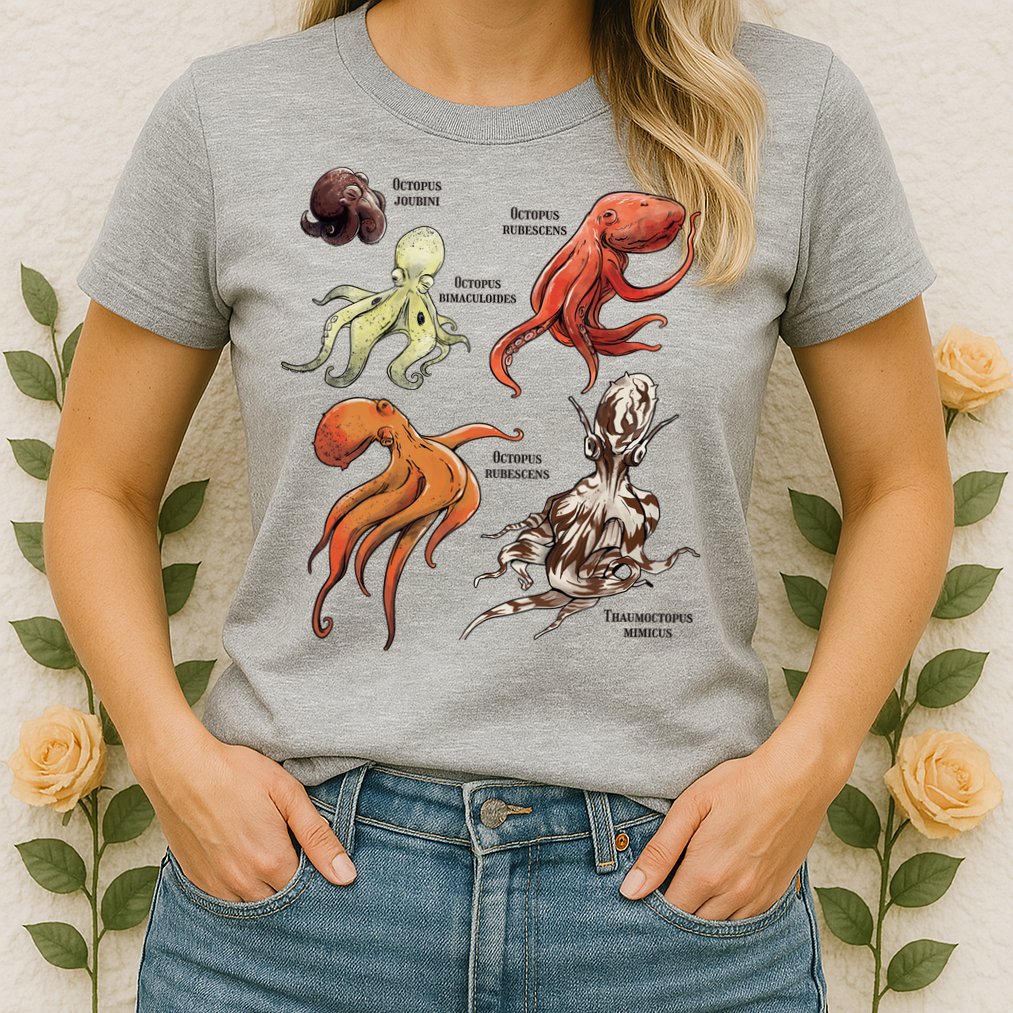 Octopus Sea Animals Species Womens T-Shirt
